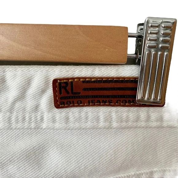 Polo Ralph Lauren Kelly Cropped Ankle Jeans White Size 10 Mid Rise Denim Pants - Picture 7 of 10